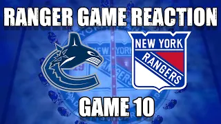 New York Rangers Lose 3-2 Against The Vancouver Canucks! Ranger Game Reaction (10)