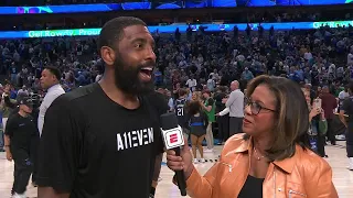 A SELFLESS GROUP 🗣️ Kyrie Irving speaks on making the second round of the playoffs | NBA on ESPN