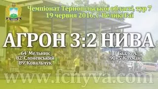 19.06.16 Агрон ОТГ (В. Гаї Тернопільський район) - Нива (Тернопіль) 3:2