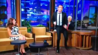 Jean Dujardin imitating John Travolta's dancing