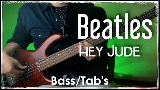 The Beatles Hey Jude (Bass cover with tabs)