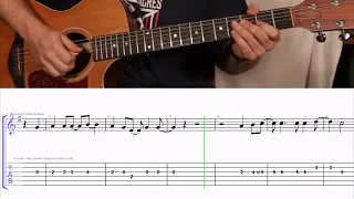 How to Play the Melody to Much to Young to Feel this Damn Old by Garth Brooks on Guitar with TAB
