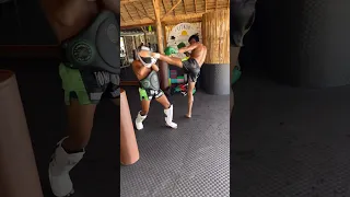 Muay Thai Training - Landing the Hard Left Head Kick with Kru First