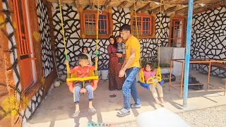 Majid's amazing swings and toys bring joy to nomadic children.