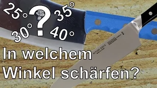 Messerschärfen - Schneidenwinkel, welcher ist der richtige für mein Messer?