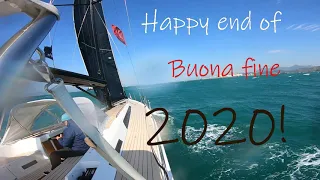 Last sailing 2020 Happy end, Buona fine! SAILING WITH ONLY THE JIB! Easy Sailing