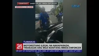 Motoristang ilegal na nakaparada, tinakasan ang mga nanitang MMDA enforcer