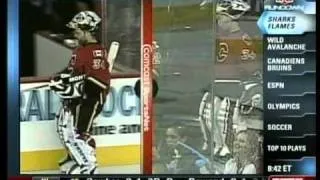 Kid Imitates Miikka Kiprusoff - 2008 Stanley Cup Playoffs