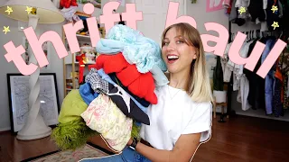 COLLECTIVE TRY-ON THRIFT HAUL! clothes I've thrifted over the past 7 months + thrifting my PINTEREST