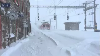 RHB Alp Grüm und Bernina Ospizo im Schnee