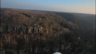 Amazing flight over Kokorin Castle and reservation in Czech Republic