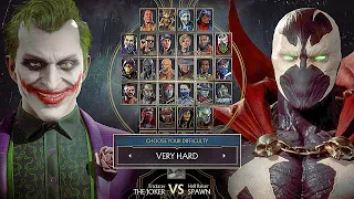 Mortal Kombat 11 Spawn Vs Joker Gameplay Very Hard Difficulty MK11