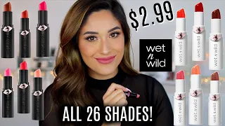 NEW WET N WILD MEGA LAST LIP COLORS MATTE & HIGH-SHINE | Lip Swatches + Review