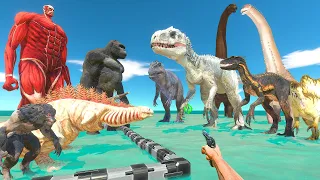 FPS Avatar Rescues Monsters and Fights Dinosaurs - Animal Revolt Battle Simulator
