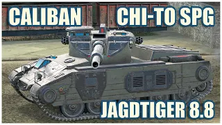 Chi-To SPG, Caliban & Jagdtiger 8.8 • WoT Blitz Gameplay