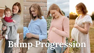 PREGNANT BELLY GROWTH | 5-37 Weeks Transformation + Baby & Postpartum | 2 Under 2 Pregnancy