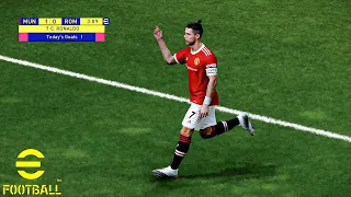 Manchester United vs Roma Ft. Ronaldo, Cavani, Bruno Fernandes, | Gameplay & Full match