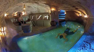 Building The Most Underground Private Living Room With Swimming Pool In Underground House