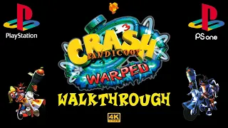 Crash Bandicoot 3: Warped (1998) 105% Walkthrough (+All Platinum Relics) - PS1/DuckStation 4K-UHD