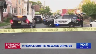 9 injured in Newark drive-by shooting, officials say