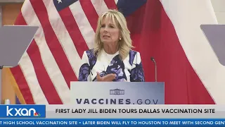 First lady Jill Biden encourages Texans to get vaccinated at event in Dallas