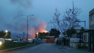 Φωτια και εκρηξεις στου Ρεντη (15-01-2017)