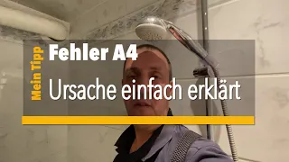 Ursache Fehler A4 an einer Junkers Therme einfach erklärt