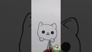 Drawing Guide for Kids ✅ - step by step drawing tutorial for Kids and beginners. cutr cat. Easy Art