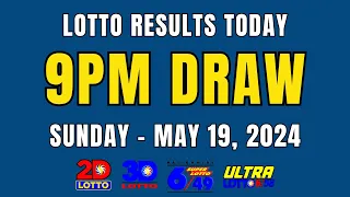 PCSO Lotto Result Today Live 9PM Draw May 19, 2024 (Sunday) Ez2 Swertres  6/49 6/58 Lotto