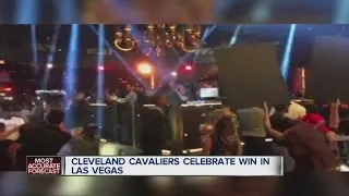 Cleveland Cavaliers celebrate win in Las Vegas