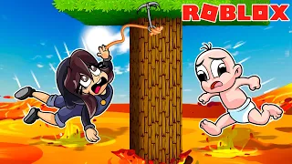 ¡EL SUELO ES LAVA en ROBLOX! 😱🥵¿Podrá sobrevivir a la LAVA PODEROSA? BEBÉ NOOB y BEBE NOOBSI ROBLOX