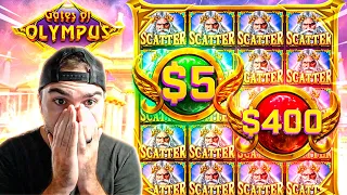 GATES OF OLYMPUS $5 SPINS VS $400 BONUS BUYS!