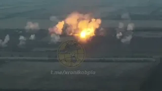 Thermobaric TOS-1 working on Ukrainian fortified positions