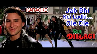 OLE OLE | ABHIJEET KARAOKE ORIGINAL MASTERED TRACK | SCROLLING LYRICS YEH DILLAGI 1994 SAIF ALI KHAN