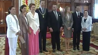 Cérémonie d'accueil officiel à Rabat S.M le Roi Mohammed VI S.M le Roi d'Espagne Felipe VI