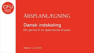 Årsplanlægning - Dansk indskoling - 2020-07-01