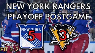 New York Rangers Playoff Postgame - Rangers vs Penguins Game 5