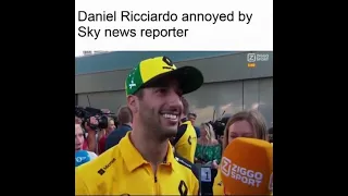 Daniel Ricciardo tells a reporter to "shut the f**k up..."