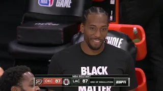 Kawhi Leonard Has Funny Reaction Before OT, Coaches Up Terance Mann On Sidelines