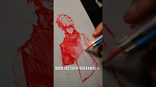 Quick Sketch Of  ✨️Ken Kaneki✨️ In Shadow Style #shorts