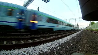 Dwa pociągi na Święto Konstytucji - EN57AL oraz PKP Intercity Hańcza czyli przemykające EP07