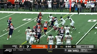 Army QB RUNS OVER Syracuse defender 😨