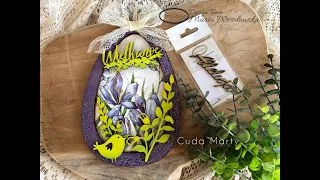 TUTORIAL wielkanocne jajko HDF decoupage - Cuda Marty dla Artistiko