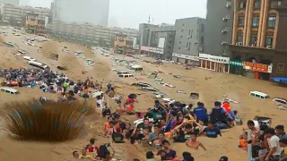 Total destruction of Spain!Footage of the biggest flood in Benicassim!