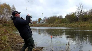 Ловля Щуки на Живца и на Джиг с берега! Рыбалка на Оке в октябре!