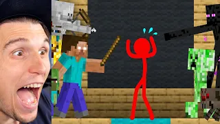 Paluten REAGIERT auf die Monster Schule - Animation vs. Minecraft