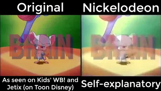 Pinky and the Brain intro comparison (Original VS Nickelodeon)