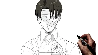 How To Draw Levi (Salute) | Step By Step | Attack On Titan