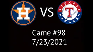 Astros VS Rangers  Condensed Game Highlights 7/23/21