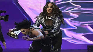 Nia Jax Attacks Rhea Ripley From Behind on WWE Raw (Jan. 29, 2024)